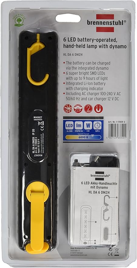 BRENNENSTUHL 1178593 6SMD-LEDs RECHARGE LAMP