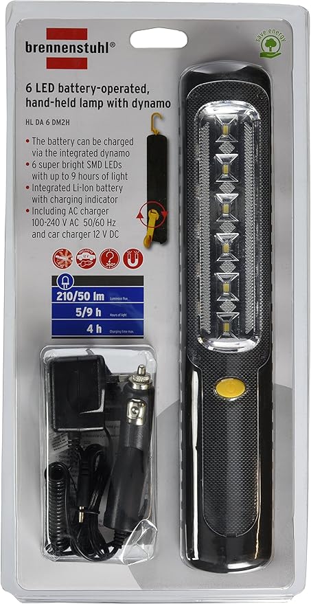 BRENNENSTUHL 1178593 6SMD-LEDs RECHARGE LAMP