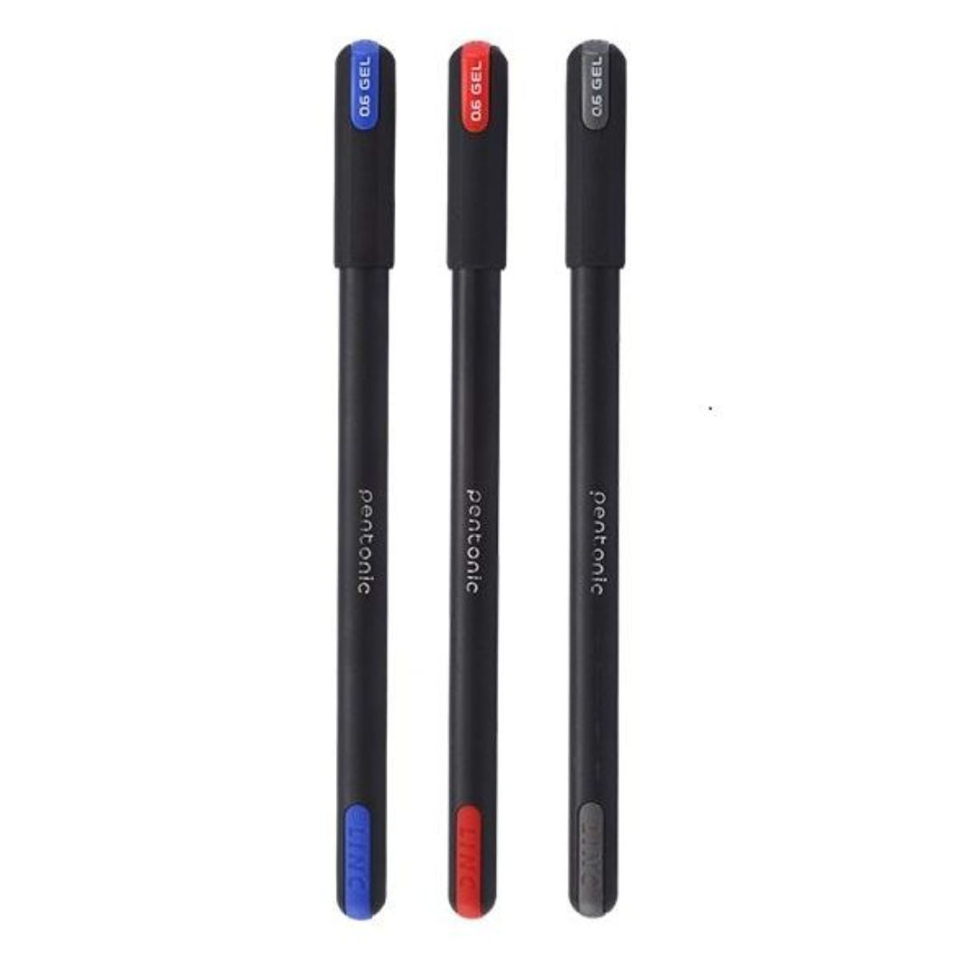 Pentonic Gel Pen Assorted, 0.6mm, 3 pieces