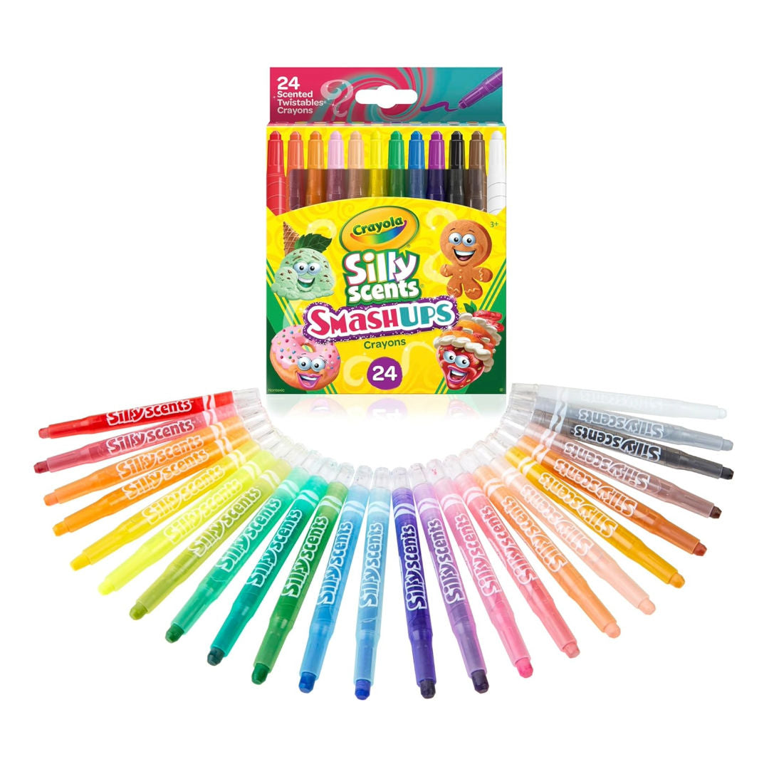 Crayola Silly Scents Smash Ups Mini Twistables Crayons, 24 Pieces