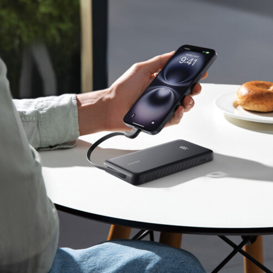 Anker Zolo 10K Power Bank 22.5W with Built-in USB-C Cable, 10,000mAh