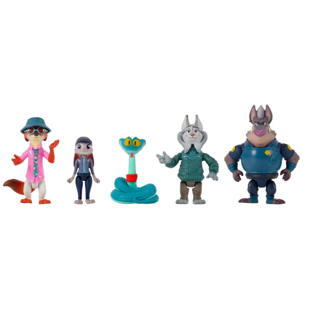 Disney Zootropolis 2 Adventure Figures Set, 7.62cm, Pack of 5, For Age 4+ Years