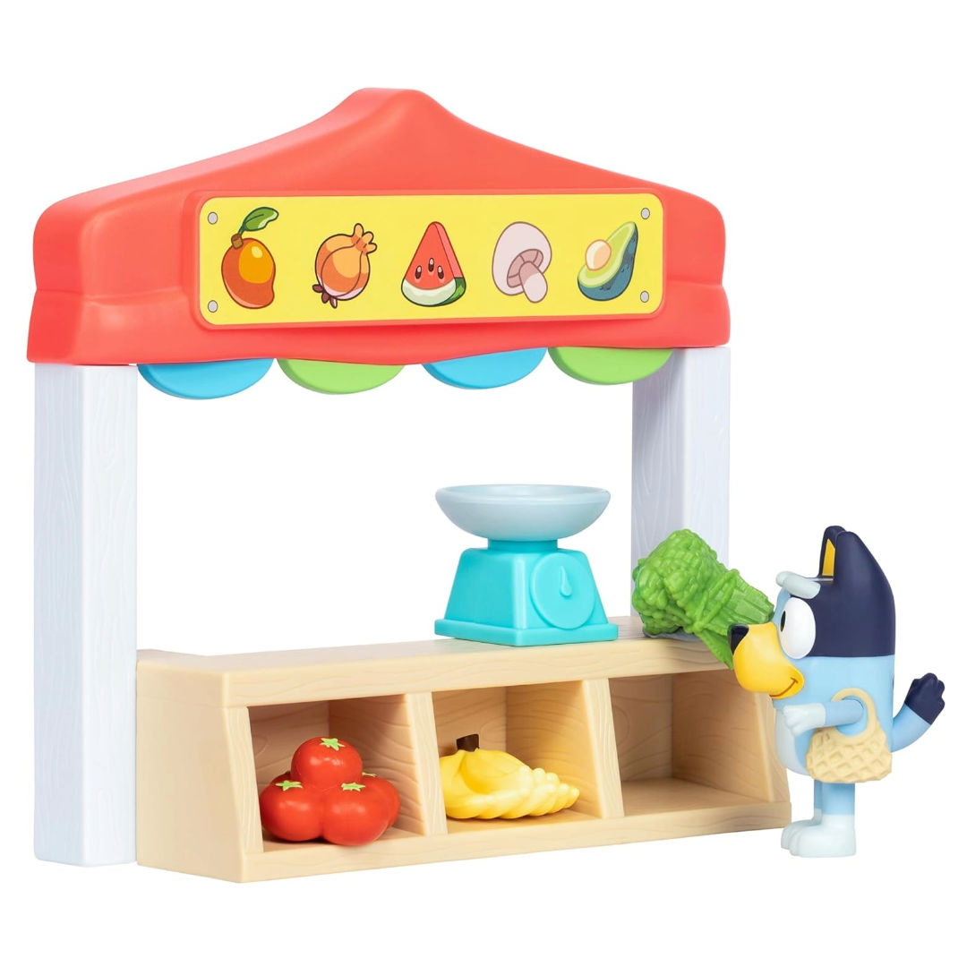 Bluey Mini Farmers Market Playset, 3+ years