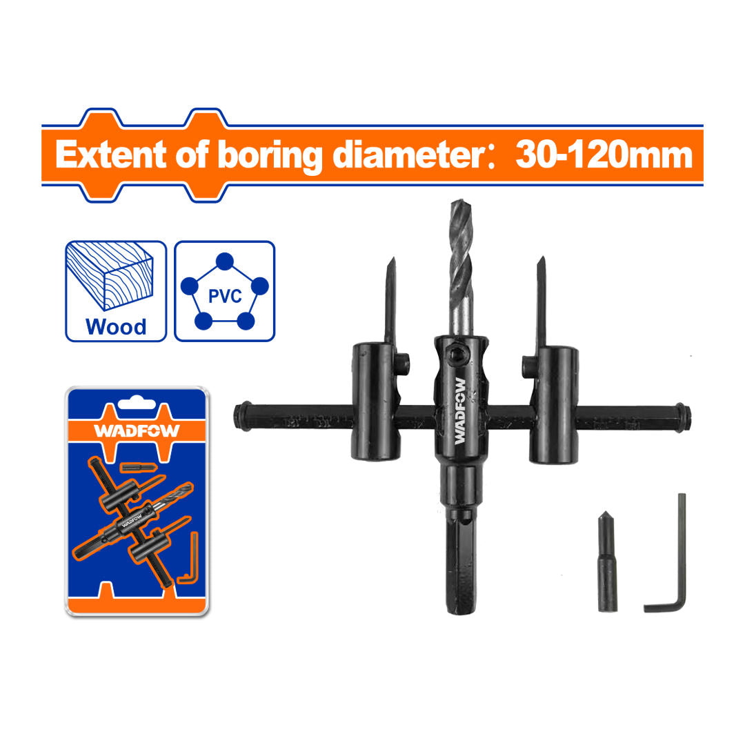 WADFOW Adjustable Circle Cutter, Precision Boring Tool
