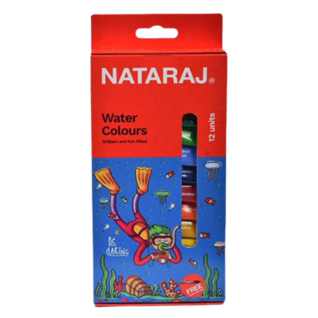 Nataraj Water Colour Tubes Brilliant, Pack of 12
