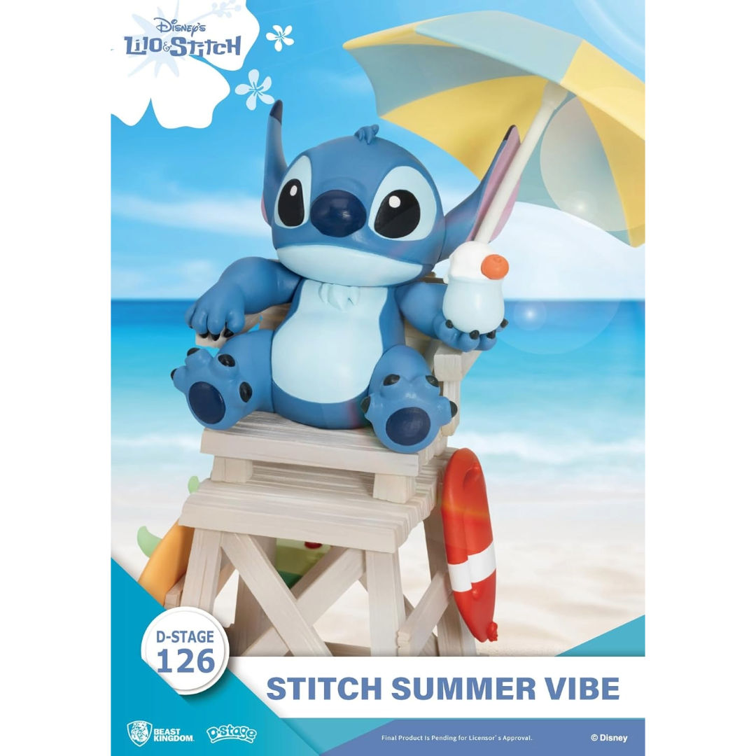 Beast Kingdom D-Stage Disney Lilo & Stitch Stitch Summer Vibe D-Stage 126 Diorama Toy 16.4cm, 15+ years
