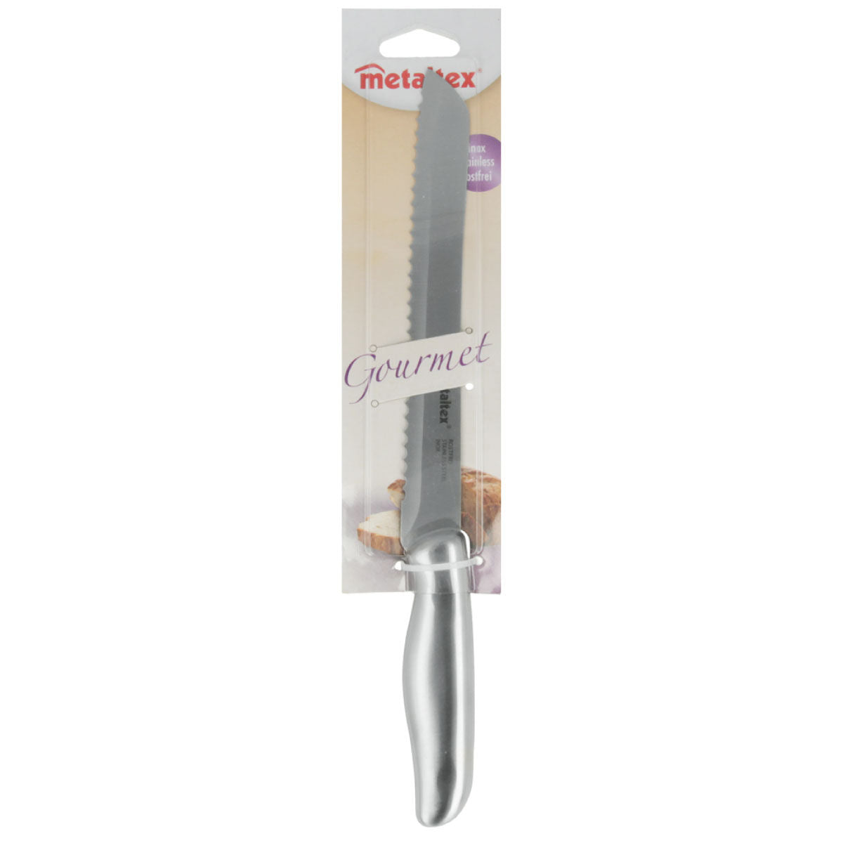 Metaltex Bread Knife Gourmet, Serrated Stainless Steel Blade, 20cm