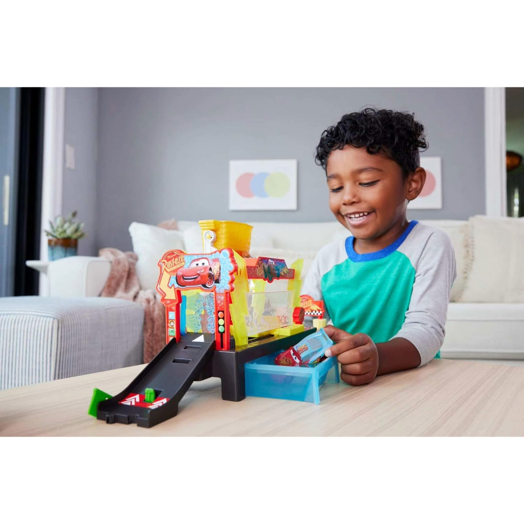 Disney Pixar Cars Color Changers Race Ready Car Wash Playset, For Age 4+ Years