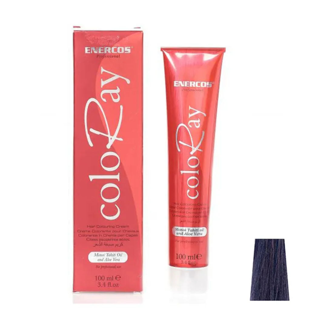 Enercos Professional Coloray Hair Color With Manoi Tahiti Oil and Aloe Vera, 100ml