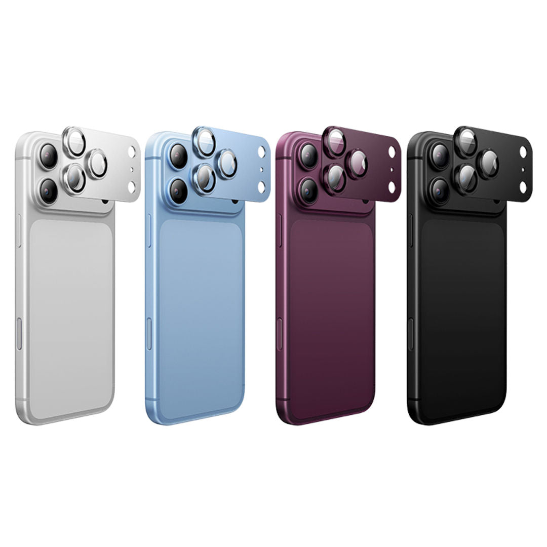 Hoco V16 Armor Metal Integrated Lens Glass for iPhone 18 Pro Max, 3D Full Coverage, Aluminum Alloy Protection