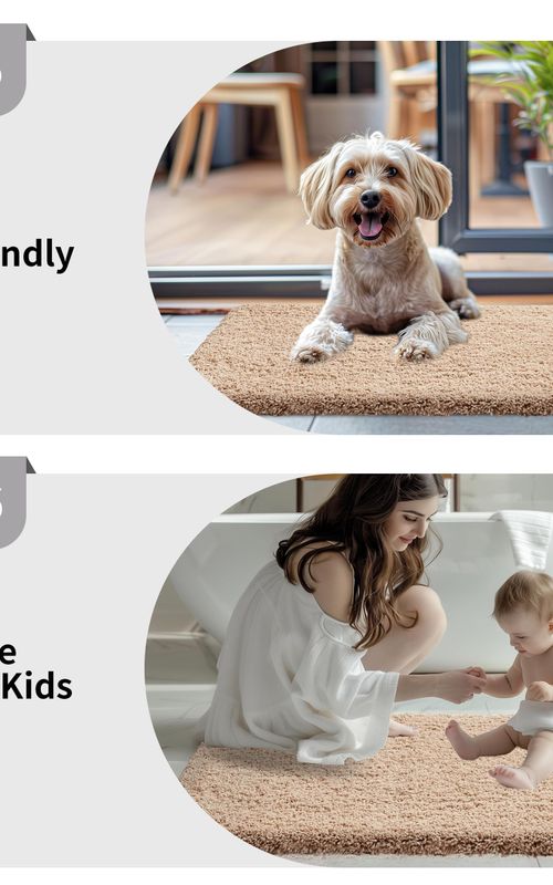AIESY® Non Slip Fluffy Long Runner Washable Plush Luxury Bath Mat