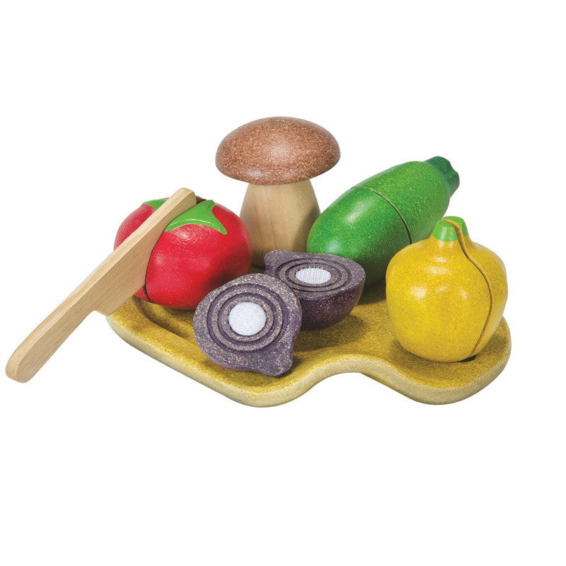 PlanToys Assorted Vegetable Set — Wooden Pretend Play Food