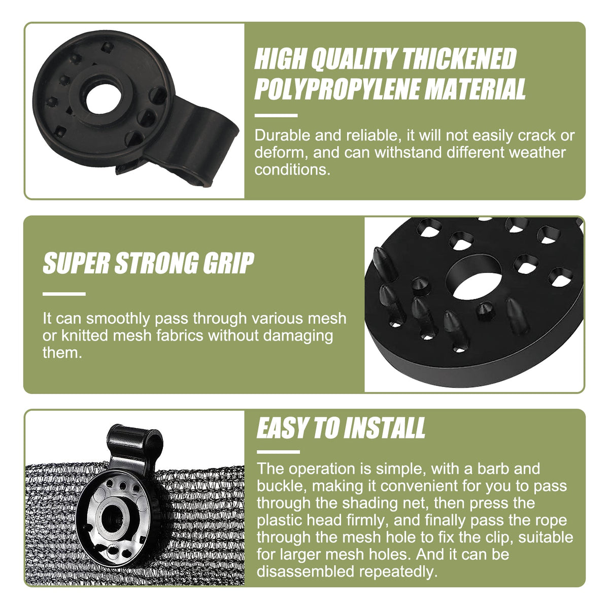 Blackout Cloth Clip Set, Heavy Duty Blocking Clamp, Sunshade Net Fixing, Reusable, Easy to Use ,1set