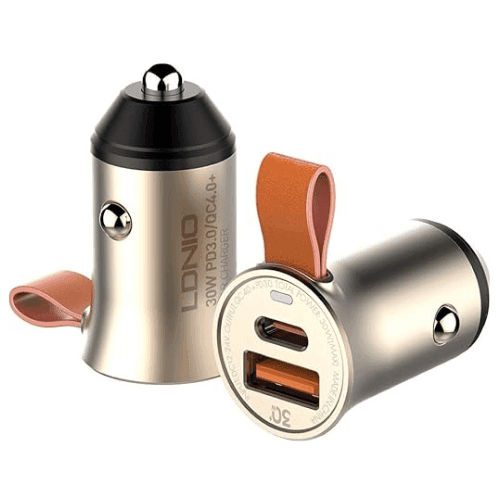 LDNIO METAL CAR CHARGER WITH 2 USB PORT