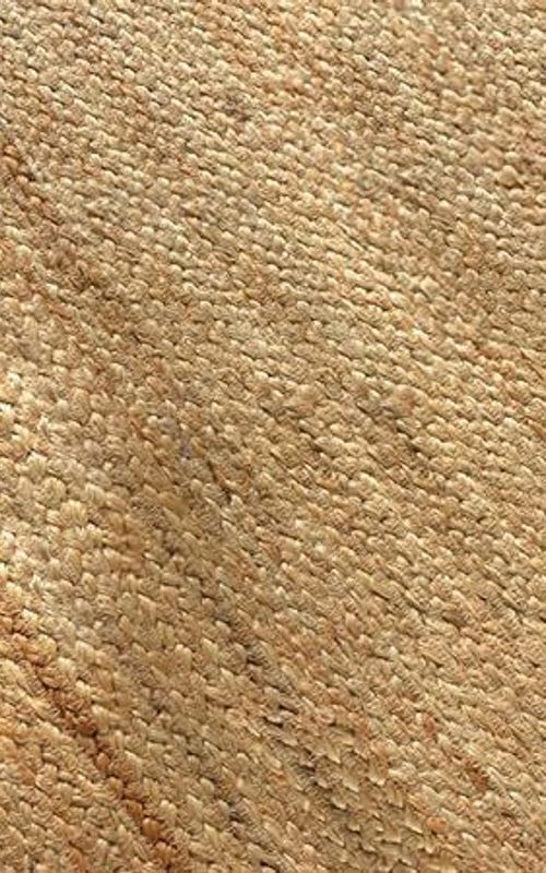 Natural Scalloped Rectangle Jute Rug | Handmade Eco-Friendly Area Carpet