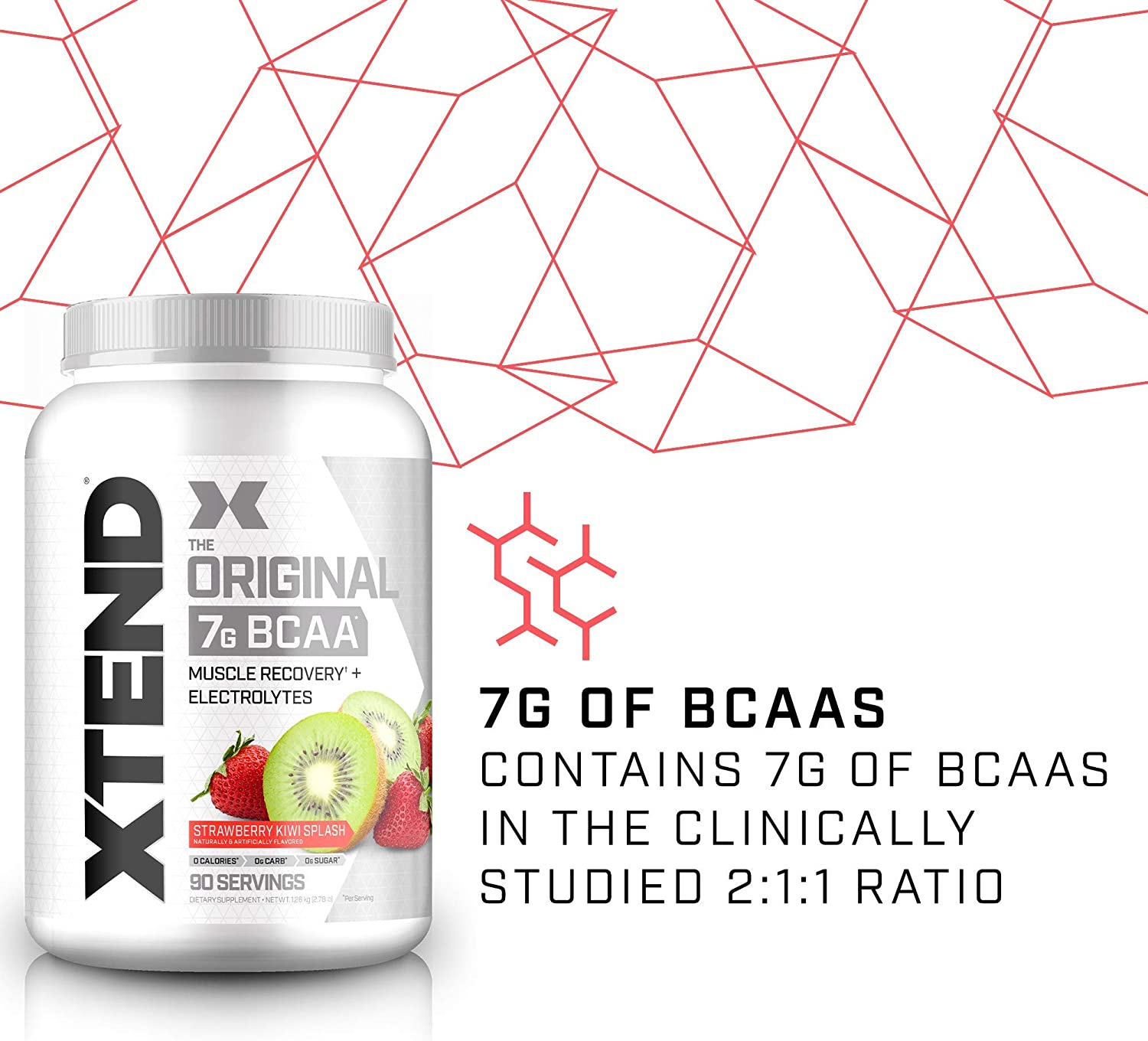 XTEND Original BCAA Powder Strawberry Kiwi 90s