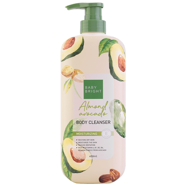 ALMOND AVOCADO BODY CLEANSER 450ML BABY BRIGHT (B)