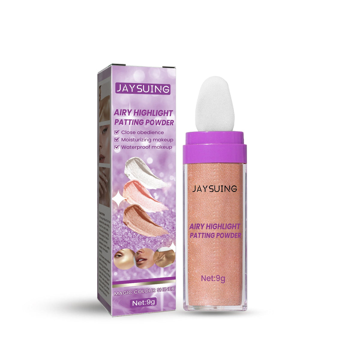 Body Brightening Highlighter Powder, Fairy Glitter, Natural 3D Glow, Makeup Shine ,9g