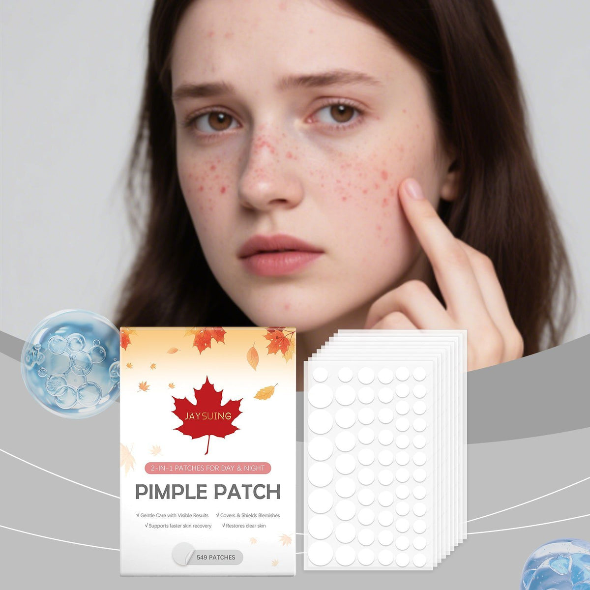 Clear Acne Patch, Waterproof, Skin-Friendly, Fast Pimple Healing, Natural Acne Care ,549patches