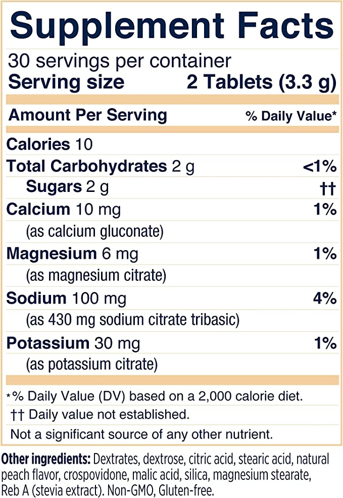 SaltStick Electrolyte Fastchews- Peach, 60 Tablets