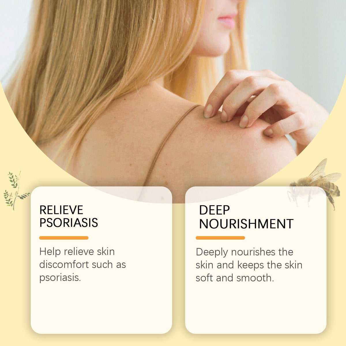 Bee Venom Skin Care Cream, Soothes Itchy Skin, Nourishing Moisturizer, Gentle Formula ,100g