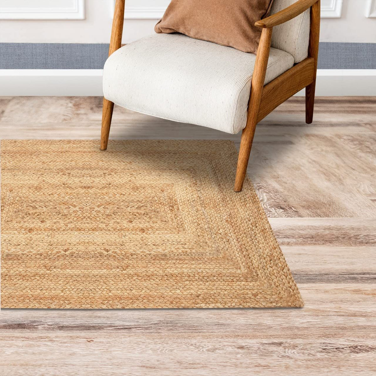EX 100% Natural Jute Hand Woven Rug For Living Room