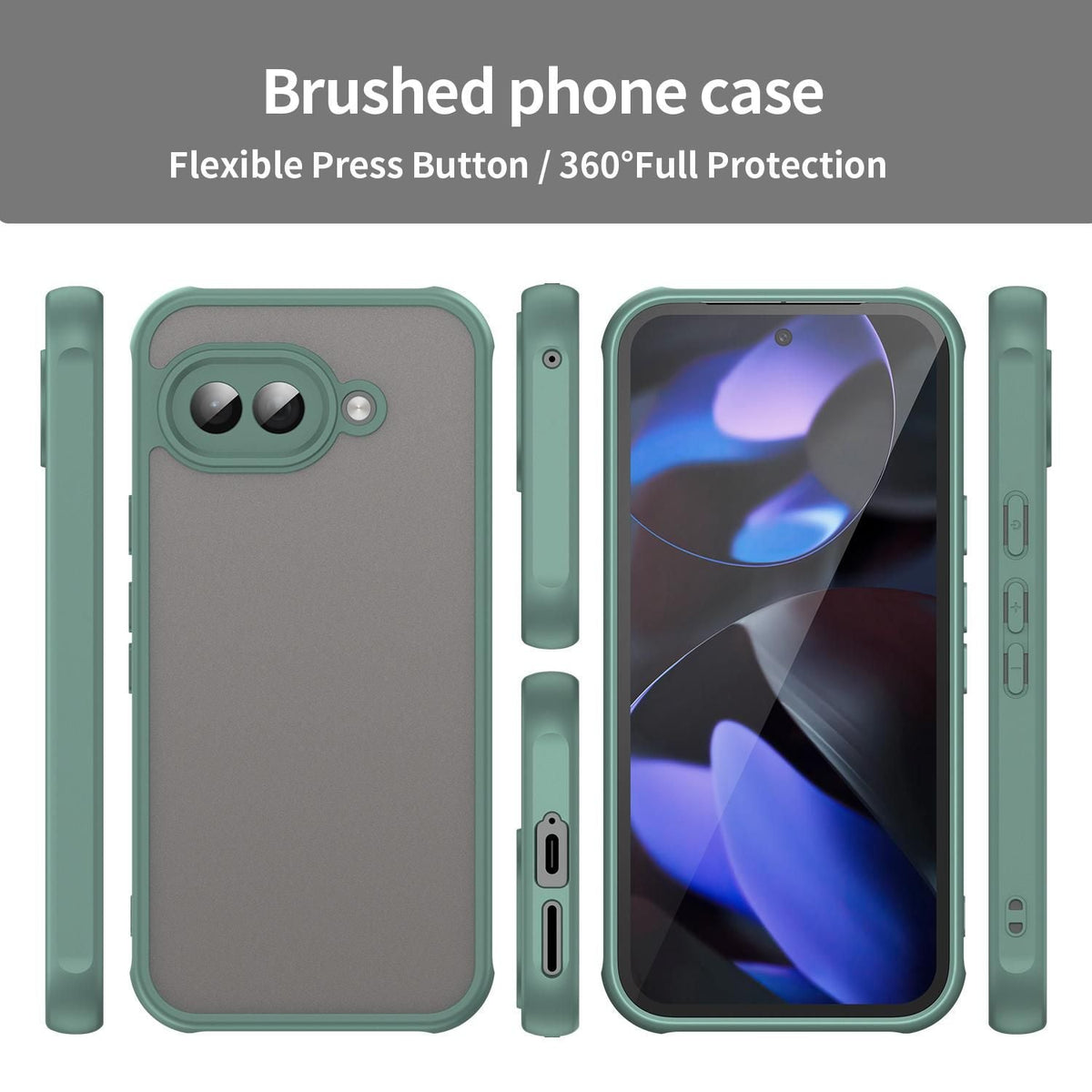 TPU Hybrid PC Frosted Phone Case For Google Pixel 9a