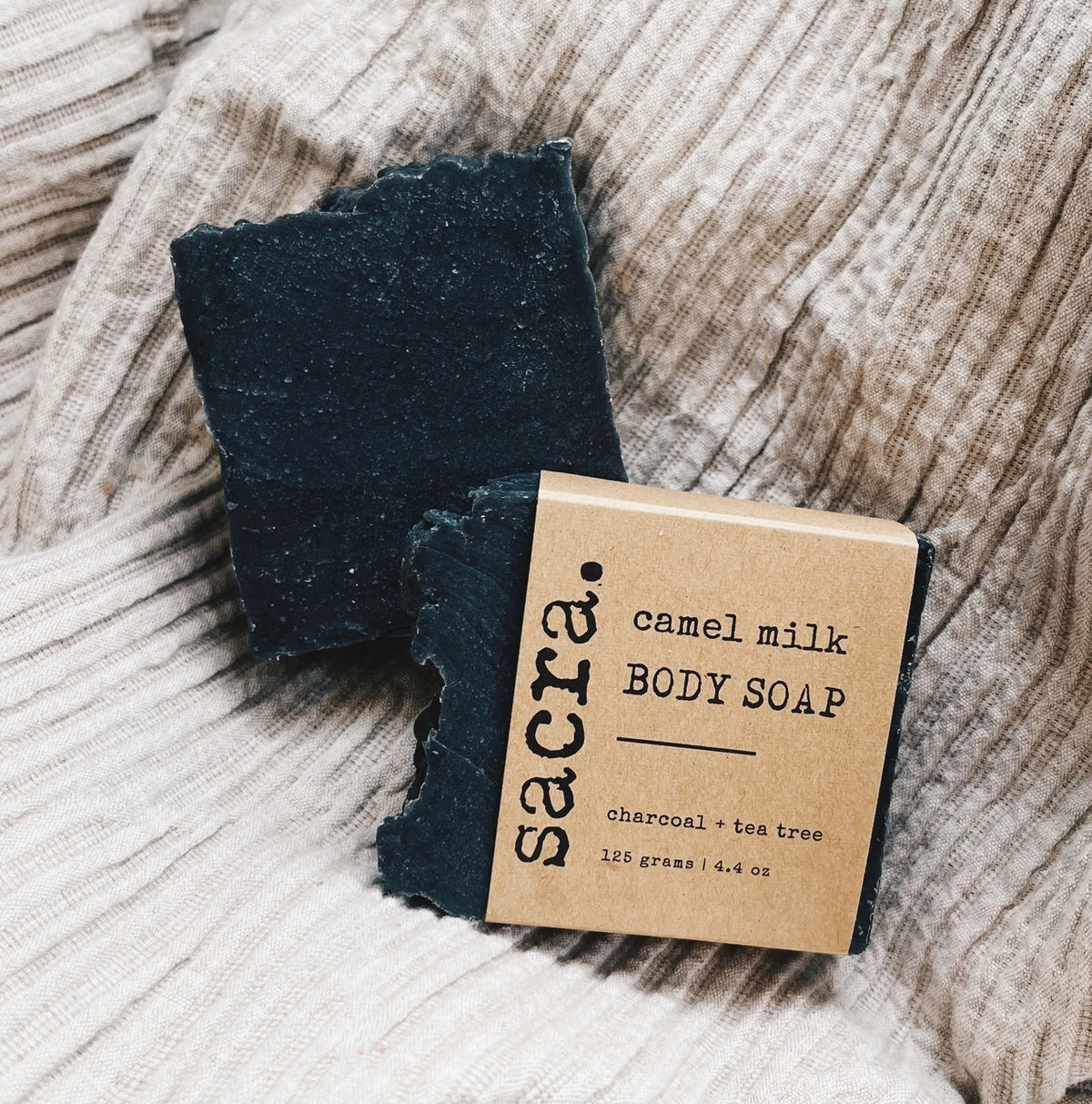 Charcoal + Tea Tree Camel Milk Soap