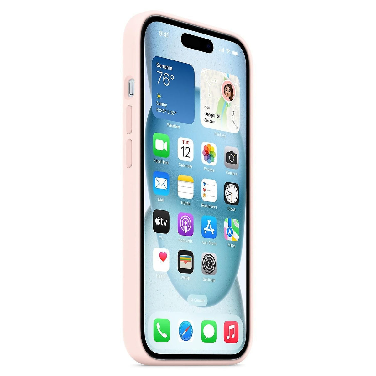 For iPhone 15 Case Compatible with MagSafe Anti-scratch Silicone Phone Cover-Pink