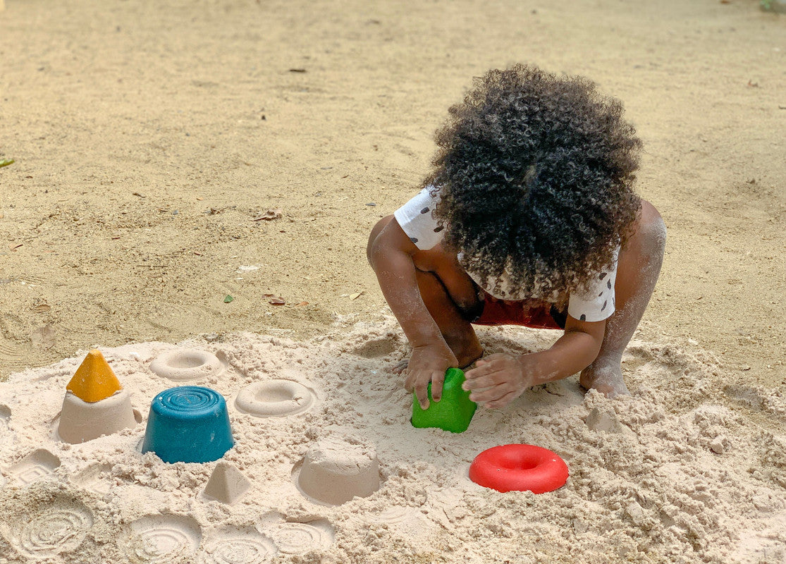 PlanToys Creative Sand Play — Wooden Sand Molds