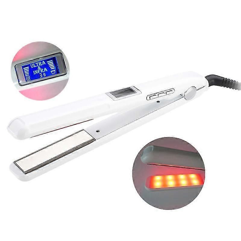 Ultrasonic Infrared Hair Care Styler with Cold Iron Technology, Electric Straightening Treatment for Hair Repair and Styling (EU Plug Version)