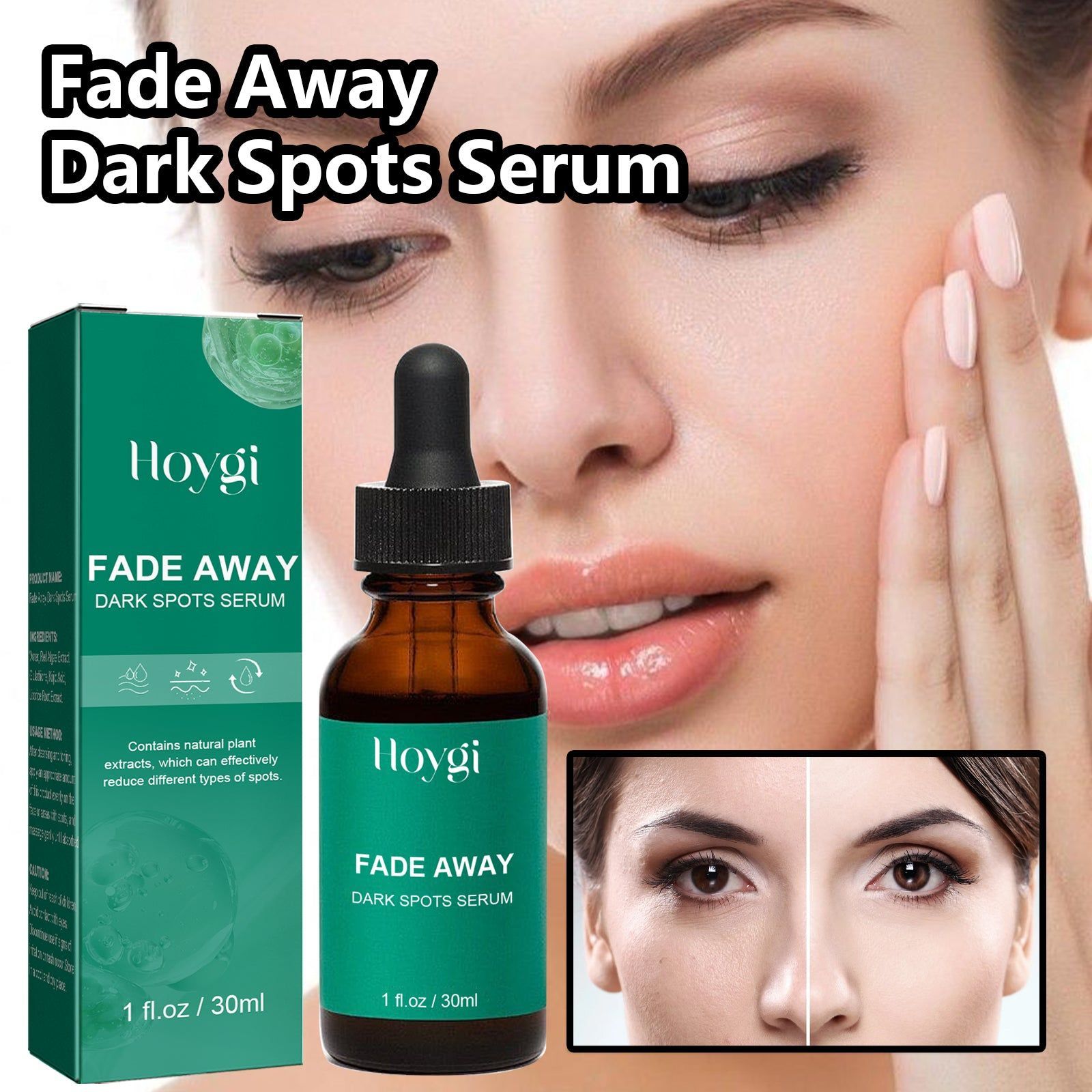 Brightening Serum for Glowing Skin, Reduce Spots, Anti-Aging, Natural Plant Essence ,30ml