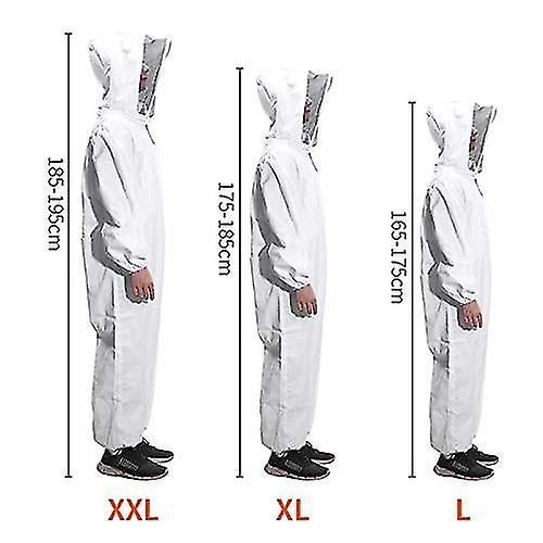 Beekeeping Coverall For  Whole Body Hooded Clothing With Veil Beekeeper Protective Coat Cotton Beekeeping Suit With Hood Anti Wasp Equipment