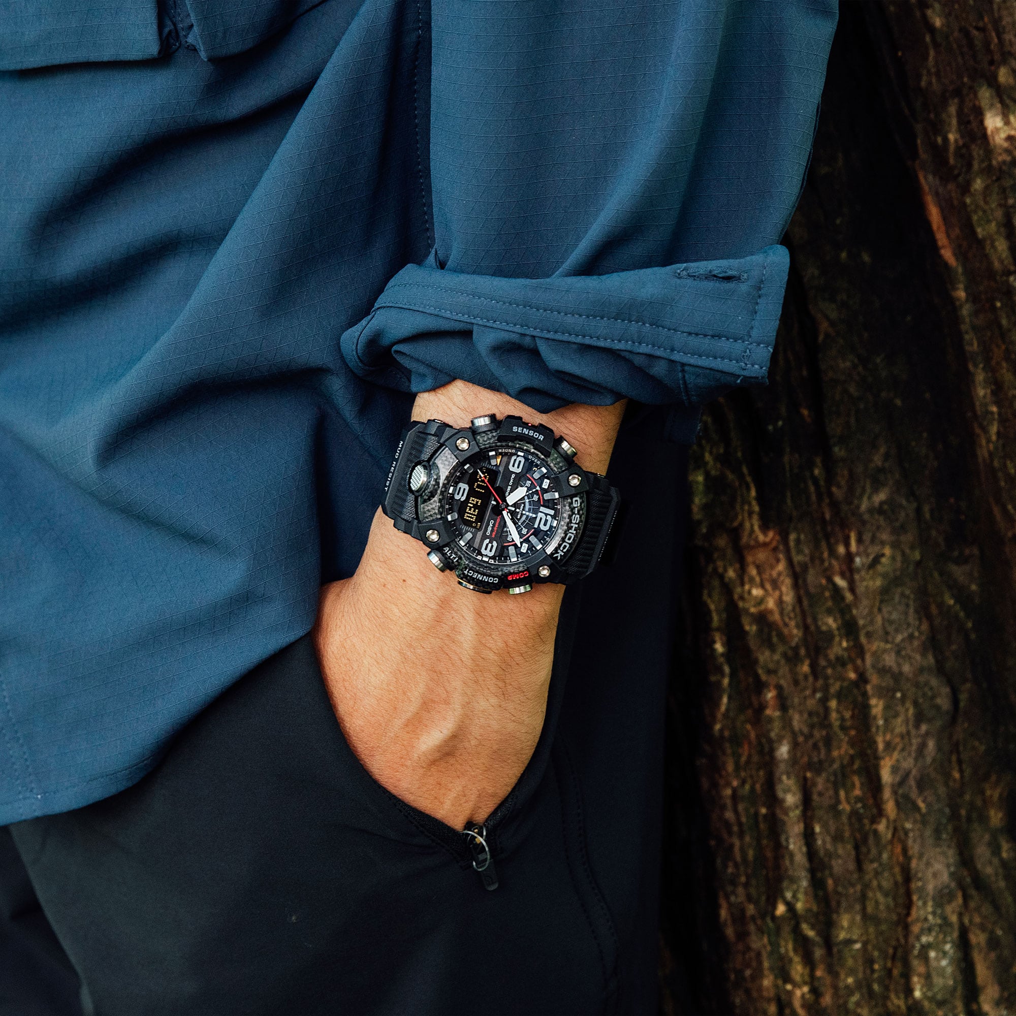 Casio G-SHOCK MUDMASTER GGB100 Twin Sensor Carbon Core Guard Watch