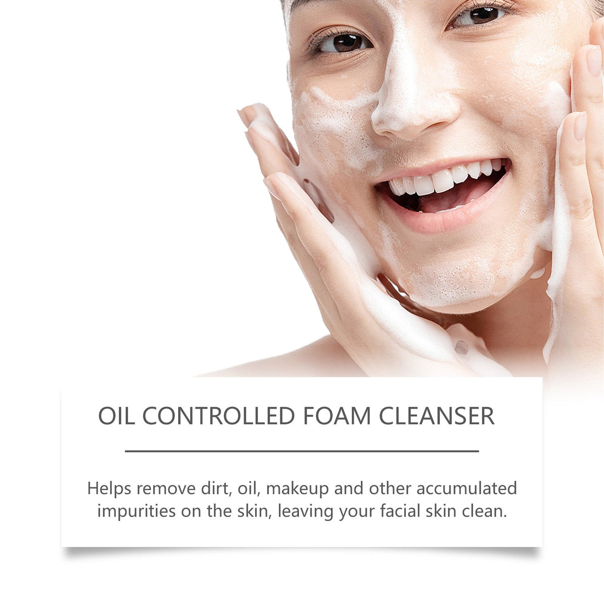 Charcoal Facial Cleansing Wash, Oil Control, Deep Pore Cleanser, Refreshing, Moisturizing ,100g