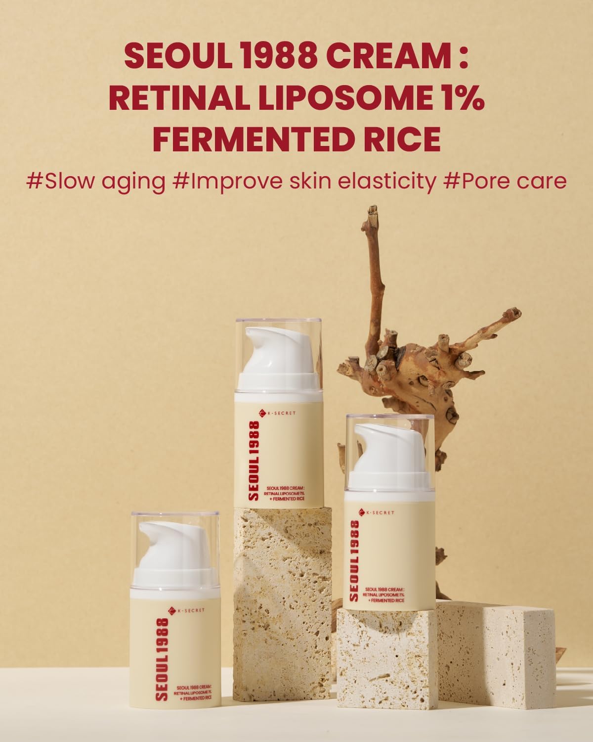 K-SECRET SEOUL 1988 Cream : Retinal Liposome 1% + Fermented Rice 50ml