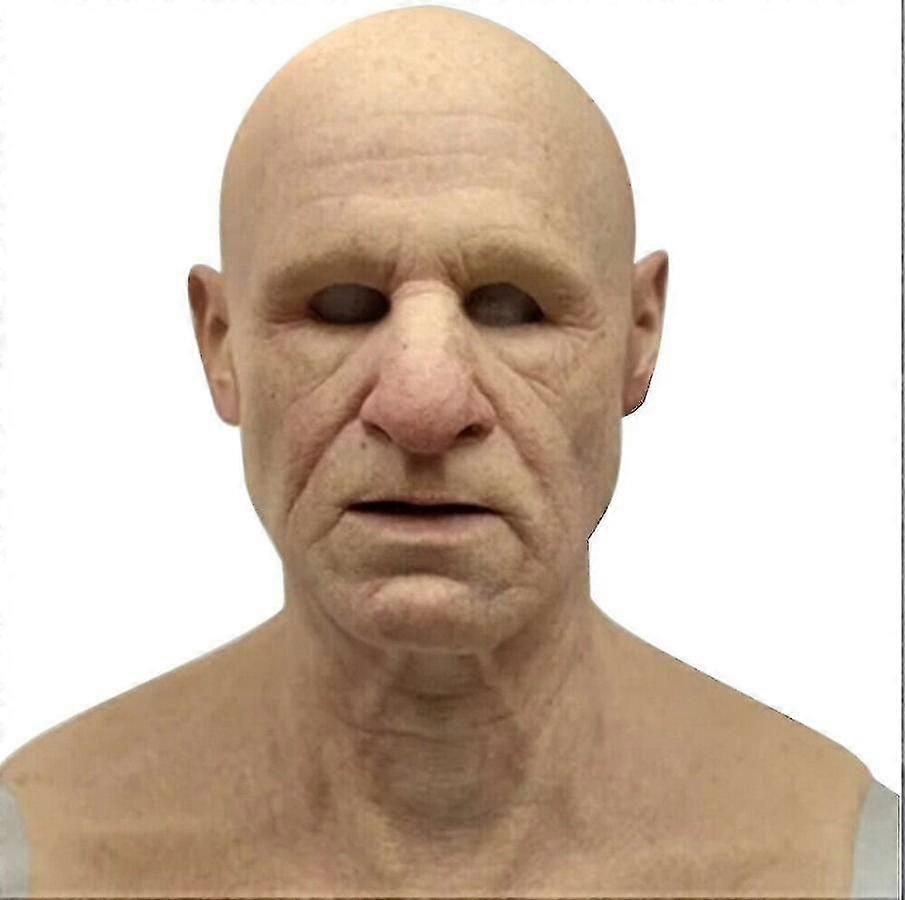 Latex Man Face Cover Male Disguise Cosplay Halloween Party Prop zxin
