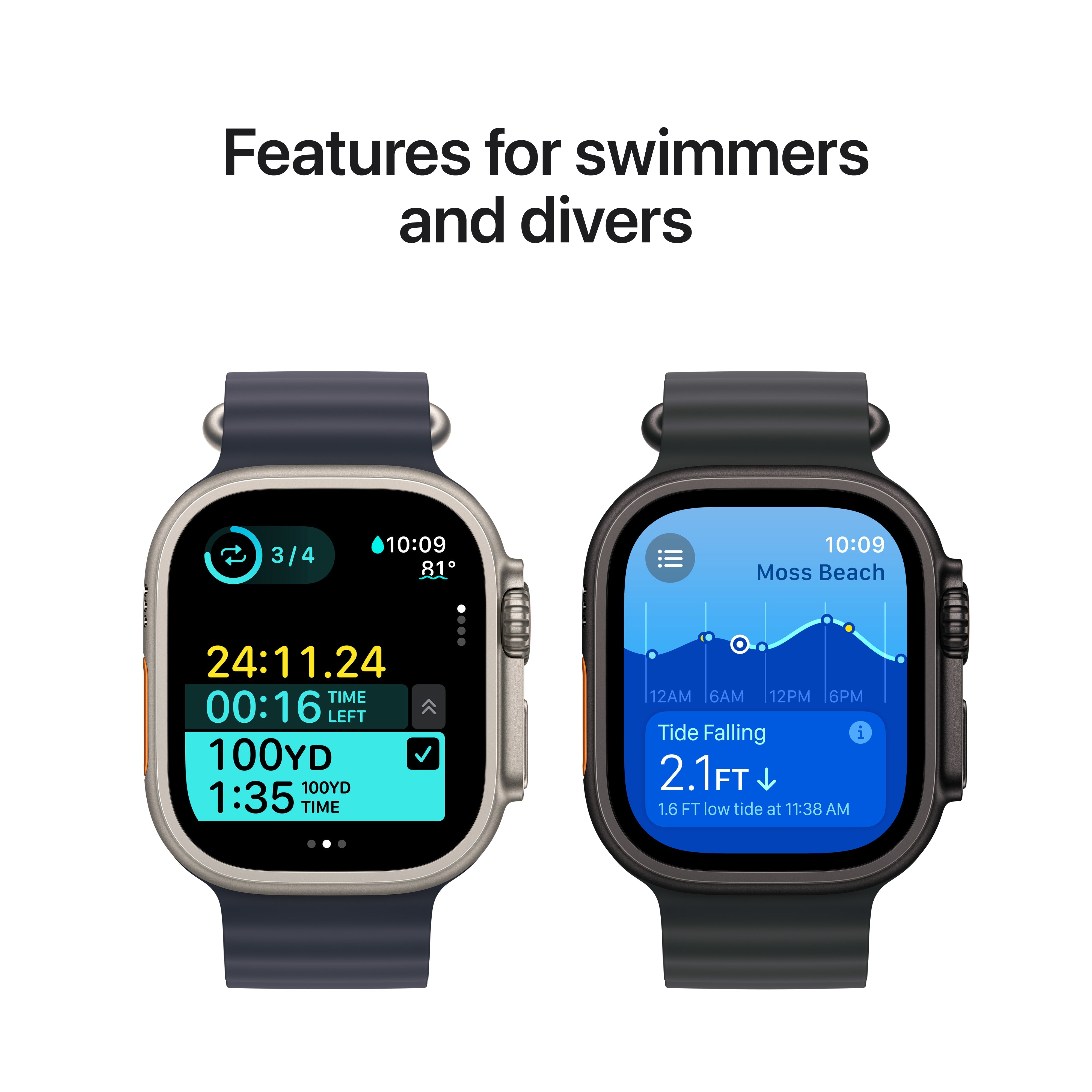 Apple Watch Ultra 2 GPS + Cellular, 49mm Black Titanium Case with Trail Loop M/L, MX4V3