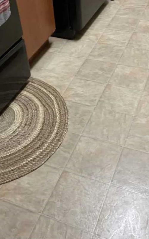 Reversible Braided Doorway Rug Eco-Friendly Half Circle 33" L for All Seasons (Beige/Black)