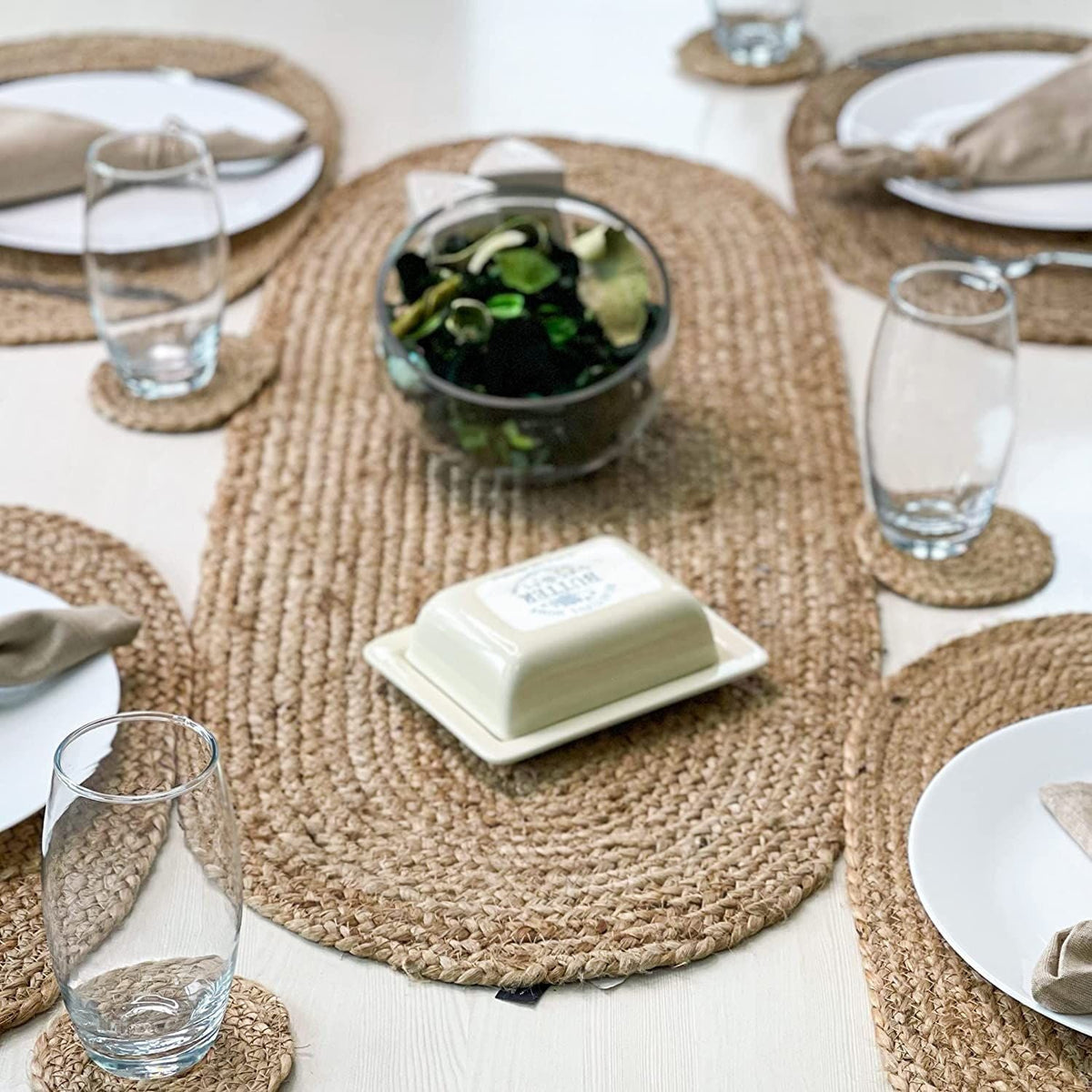 Oval Heat Resistant Dining Table Runner for Dining Table