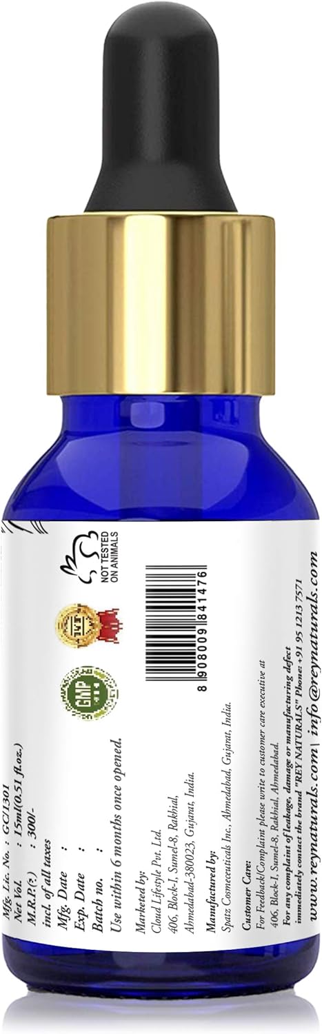Rey Naturals Rosemary essential oil for hair growth, Skin and Aroma 15 ml