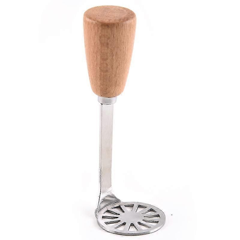 Potato Masher With Stainless Steel And Wooden Handle, Used For Soft Fruits, Vegetables, And Meat
