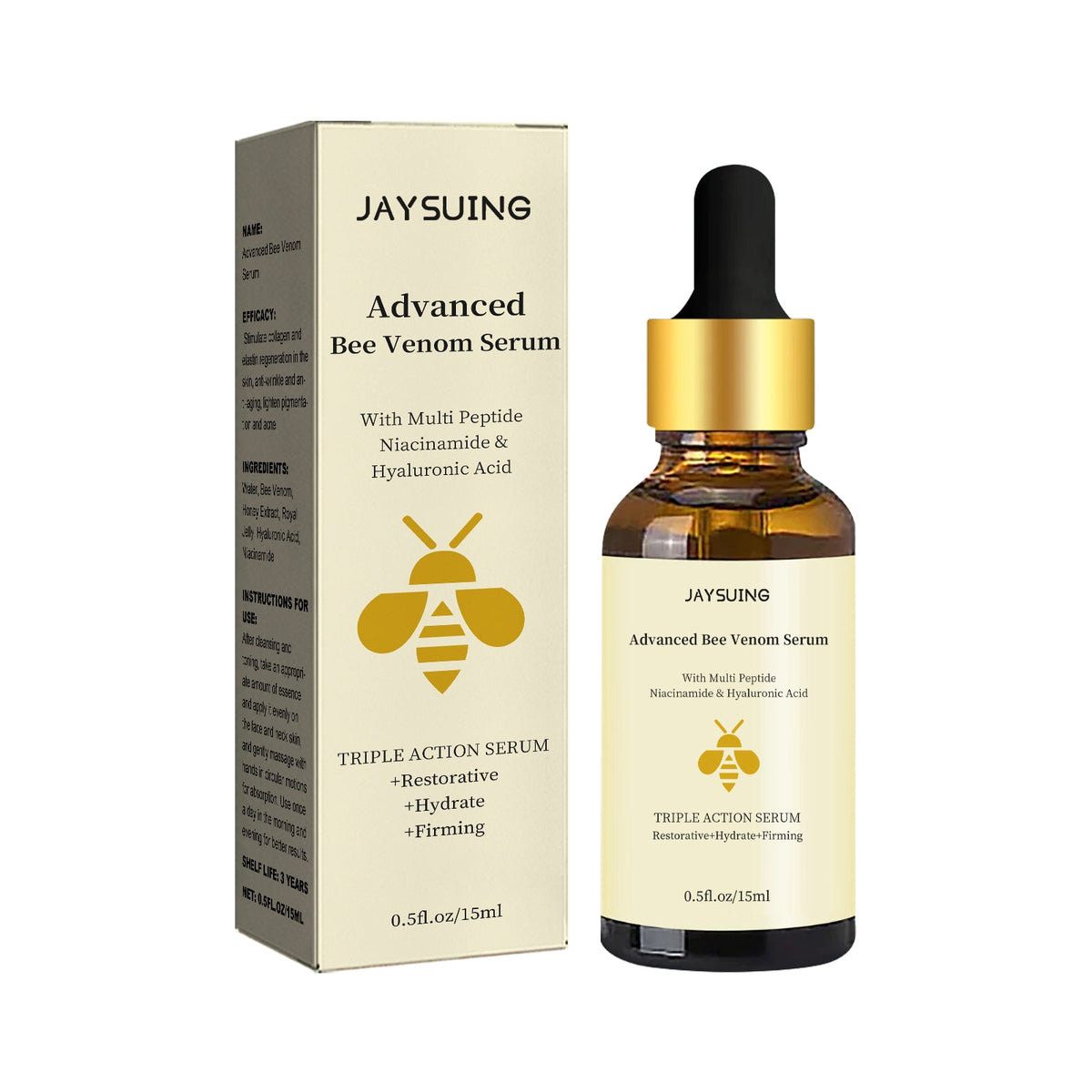Revitalize Skin with Bee Venom Essence, Fade Wrinkles, Moisturize, Firm, Repair ,15ml