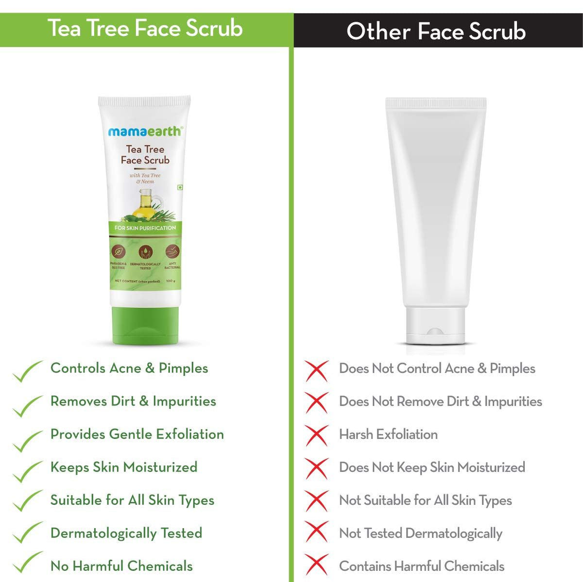 Mamaearth-Tea Tree Face Scrub,100G