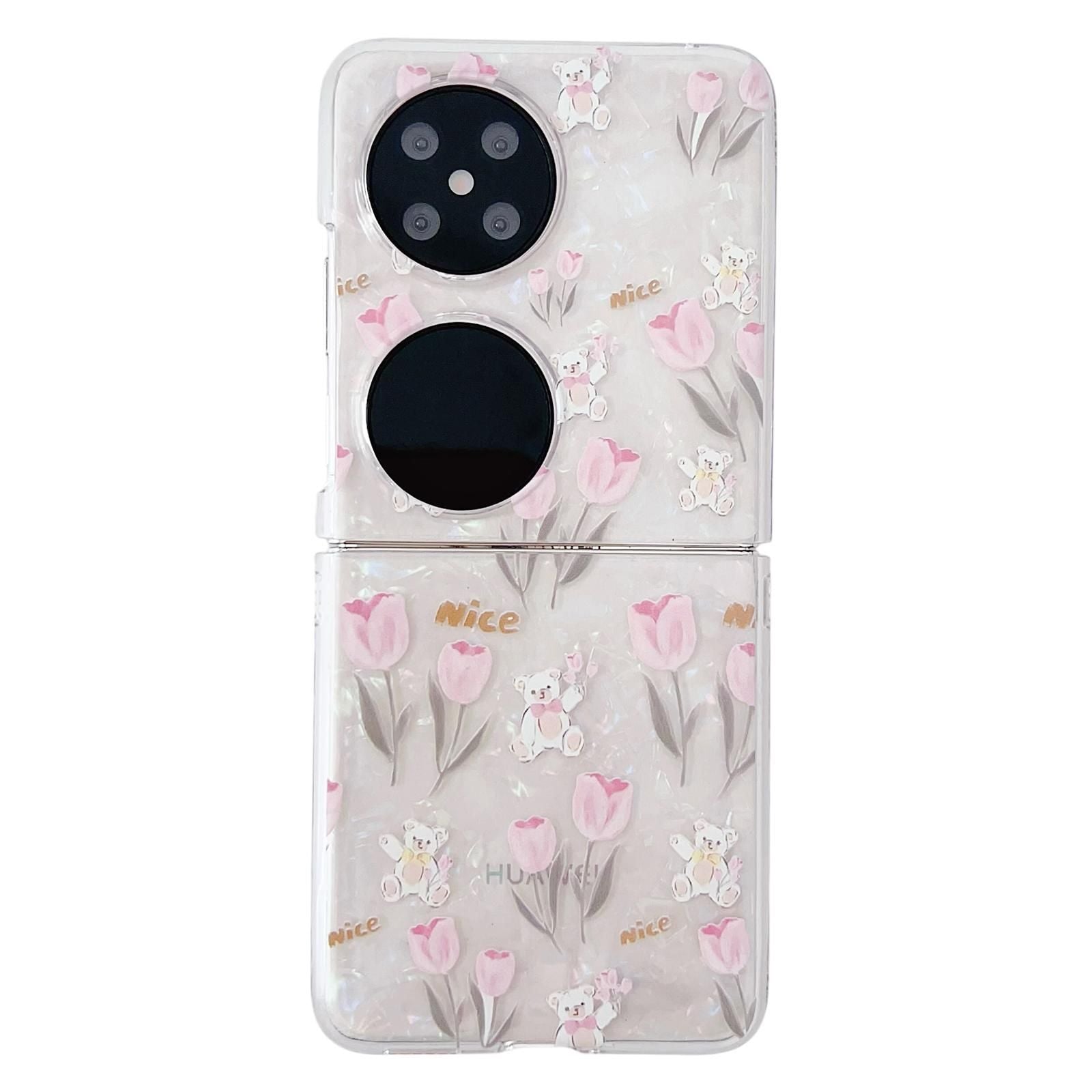Flower Pattern PC Case For Huawei Pocket 2