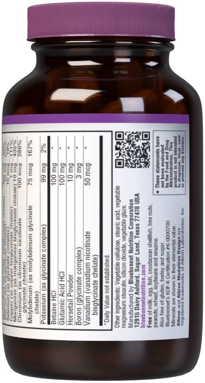 Blue Bonnet High Potency Chelated Multiminerals With Iron Caplets 60 Count