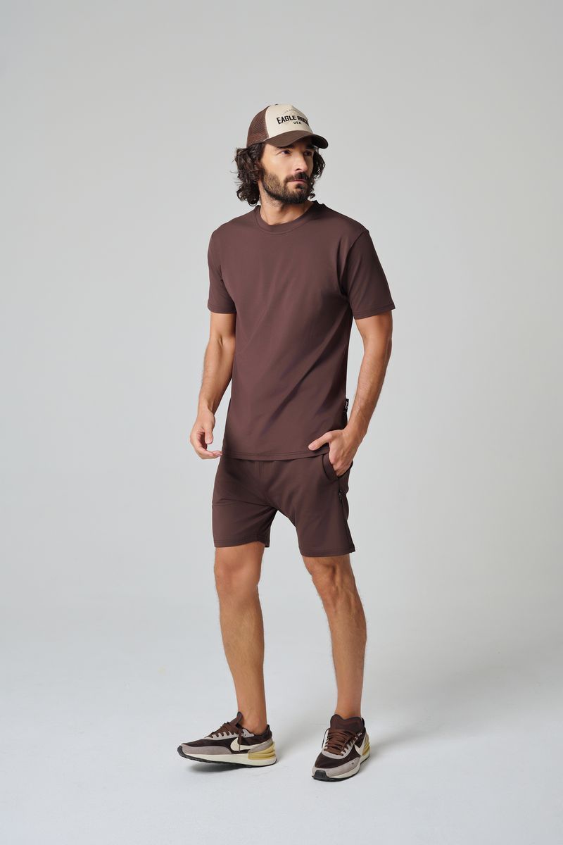 Regular Fit Men Shorts - Dark Brown