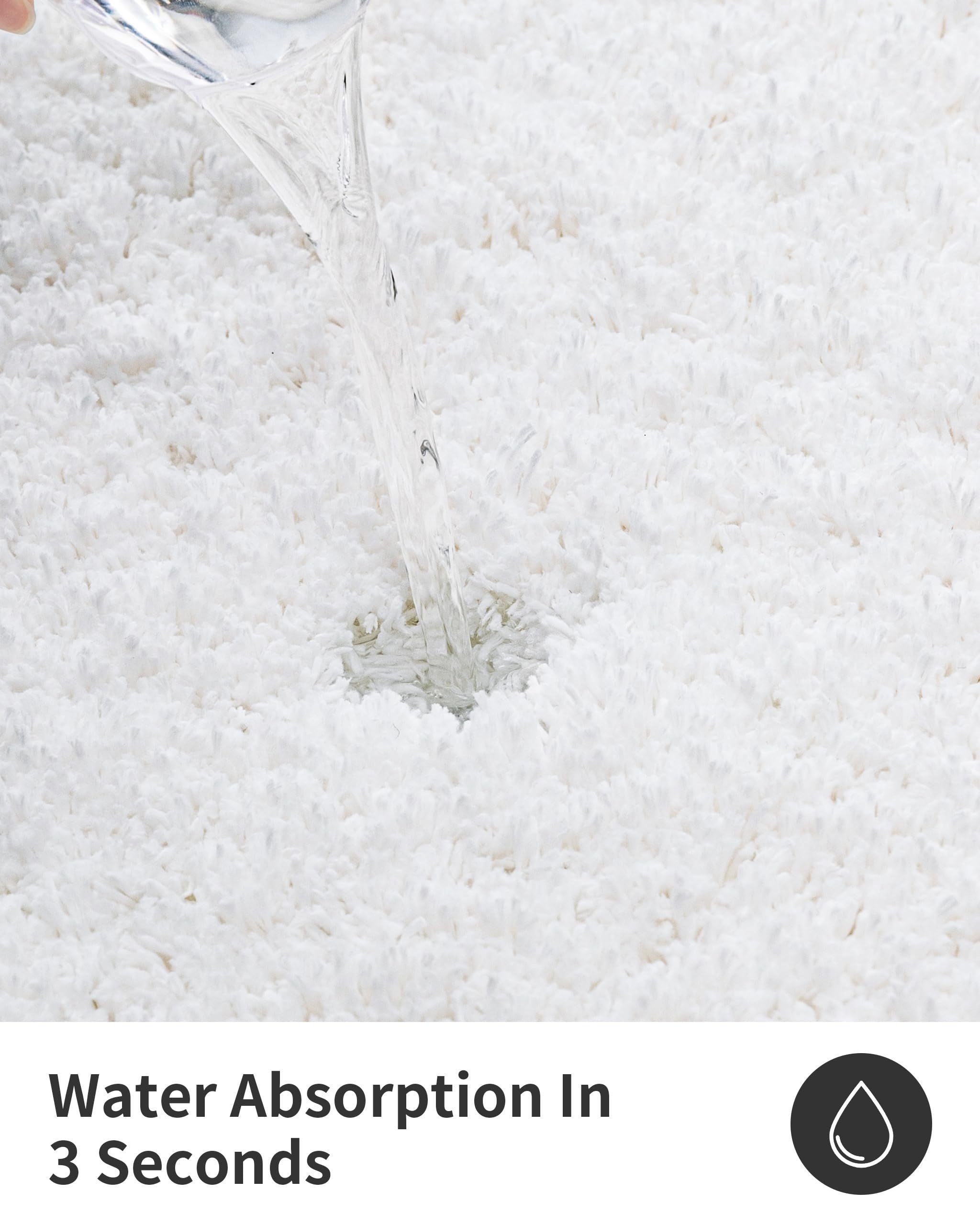 AIESY® Super Absorbent Washable Non Slip Thick Bath Mats