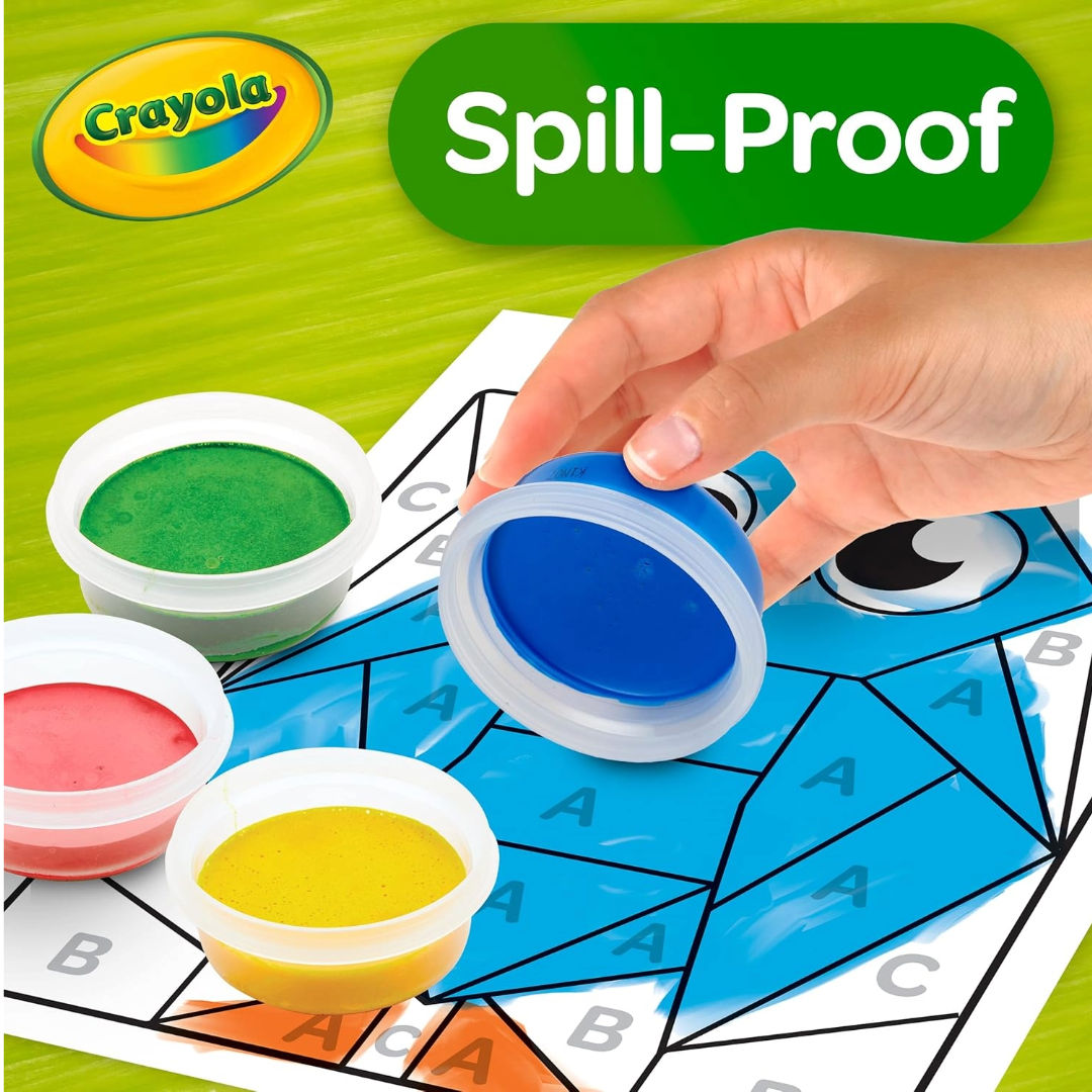 Crayola Spill Proof Washable Paint Kit, 8 Washable Paint Colors For Kids