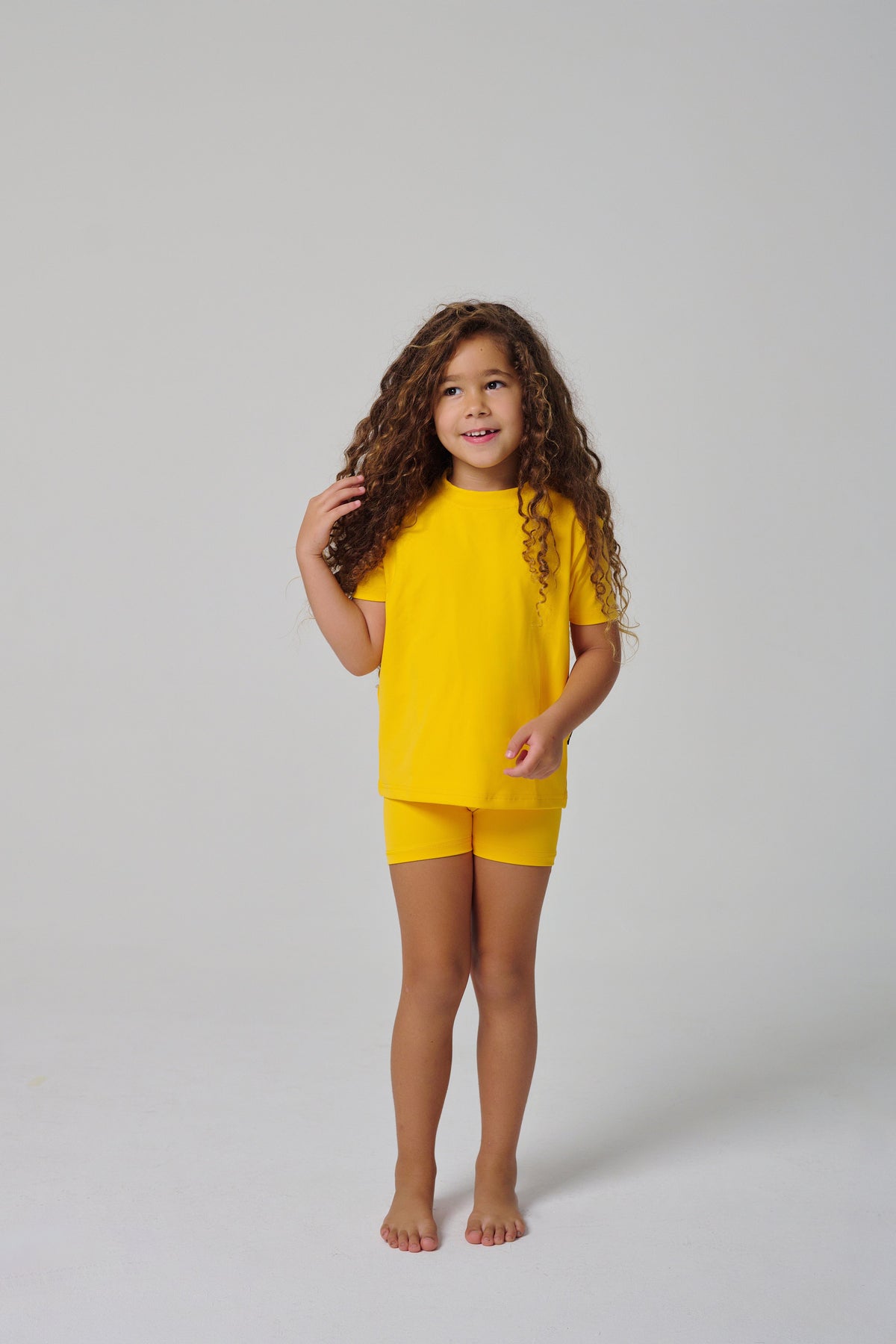 Regular Fit Kids Tights - Bright Yellow